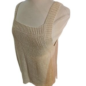 J Crew Beige Sweater Tank‎ Women's Size XL